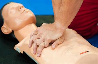 CPR training model in use